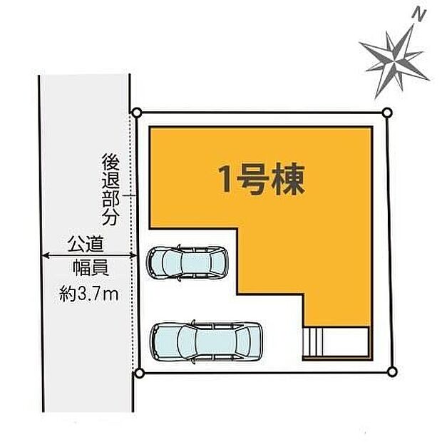 カースペースは2台分ご用意。空いたスペースは駐輪場としてもお使いいただけます。また、車の往来が少ないため、ご自分のペースで駐車できます。小さなお子様のいるご家庭も安心ですね♪