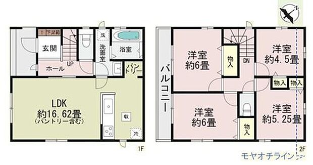 【4LDK】●効率的でストレスのない家事動線。水回りが集中しており、移動がスムーズです♪
●常備食のストックや家電の収納に役立つパントリー付
●家族とのつながりを意識した見通しのいいリビング!