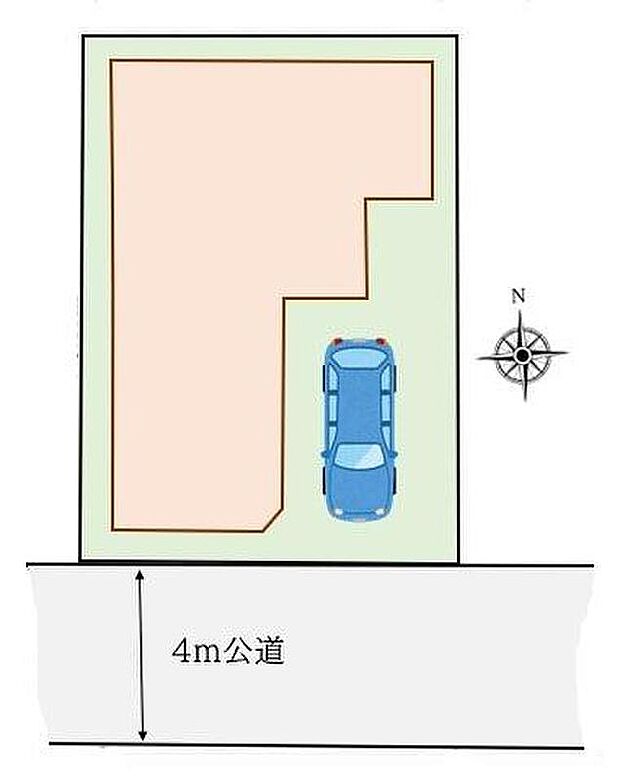 【全体区画図】閑静な住宅地☆カースペースはビルトインガレージご用意。空いたスペースは駐輪場としてもお使いいただけます◎