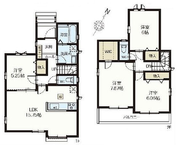 【4LDK】●隣り合う洋室を開放すれば、ひときわ広々とした空間になるリビングダイニング
●主寝室にはウォークインクローゼットを完備！増えがちな衣類やバッグなどを効率よく収納できます！