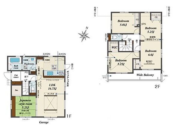 【4LDK】●開放感あふれる折上天井
●効率的でストレスのない家事動線。水回りが集中しており、移動がスムーズです♪
●将来の家族構成の変化に対応可能なフレキシブルプラン採用