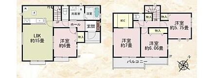●隣り合う洋室を開放すれば、ひときわ広々とした空間になるリビングダイニング♪
●水回りが集中しており家事動線の良い間取り♪
●かさばるスーツケースや季節用品も効率よく収納可能なWクローゼットを完備♪ 