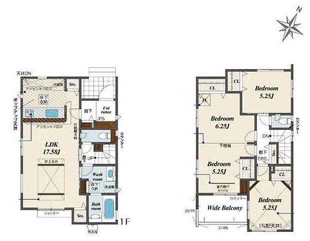 【3LDK】●家族間のコミュニケーションが自然とうまれるリビング階段♪
●南向きのワイドバルコニー♪陽当りバツグンです♪
●将来の家族構成の変化に対応可能なフレキシブルプラン採用♪
