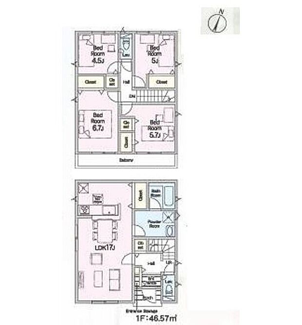 【4LDK】●家族とのつながりを意識した見通しのいいリビングは会話が弾んでみんなを笑顔にします！
●洗面室はゆとりのある広さ♪
●便利なキッチン収納スペース付き♪