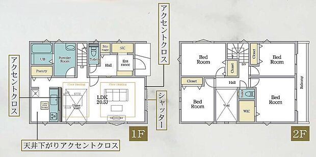 (1号棟)、価格8499万円、4LDK、土地面積147.01m2、建物面積108.47m2
