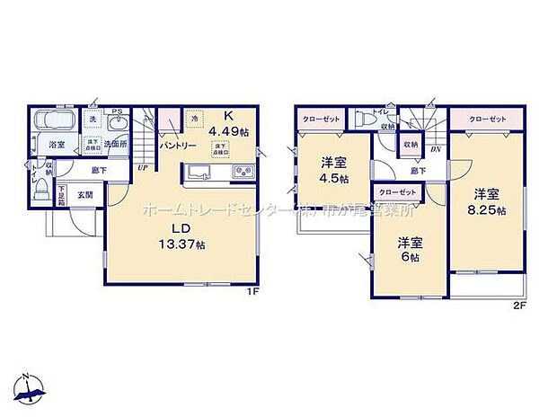 【3LDK】玄関近くに洗面所、帰宅後すぐに手が洗えます♪
LDKは広々１７．８帖、人気の対面式キッチン＆リビングイン階段♪
主寝室は広々８．２５帖☆
全居室南向き☆２面採光＆収納完備♪
バルコニー２か所に設置☆