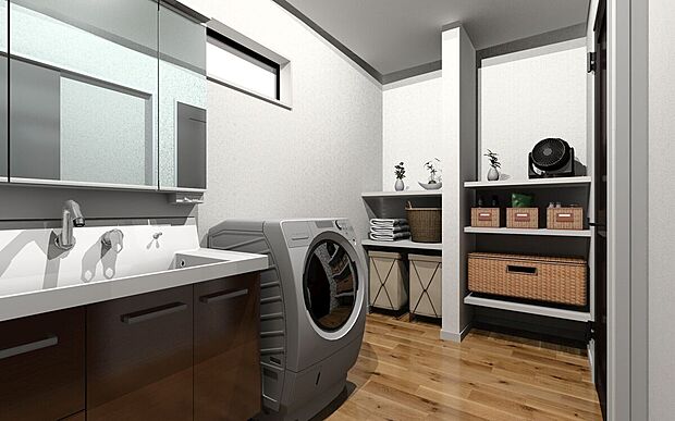 洗面室(イメージ画像)脱衣室と分かれているのでタイミングを気にせずに使用できます。※イメージの為実際と異なる場合があります。