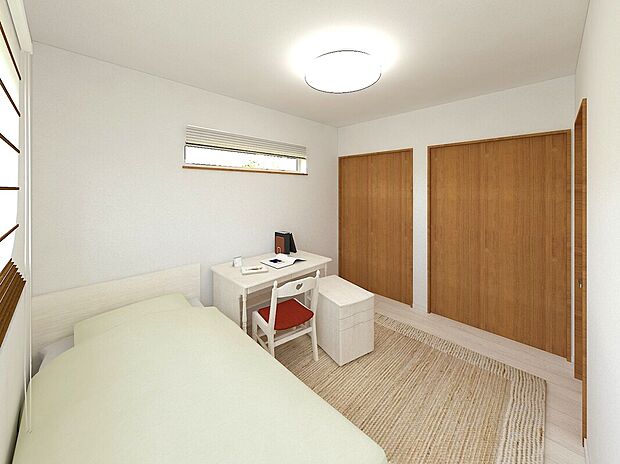 シンプルにデザインされた室内。自由度が高いので家具やレイアウトでお好みの空間を創り上げられます。(イメージパース)