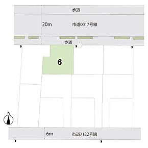 全11区画の分譲地、最終1区画／63坪のゆとりのある敷地で北側接道でプライバシーを守りやすい区画です。 
