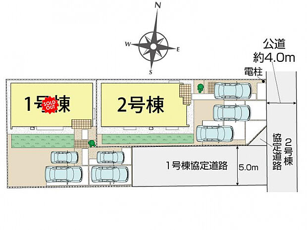 伊豆の国市富士見2棟 区画図