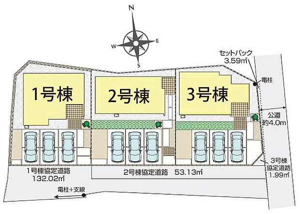 沼津市東沢田3棟 区画図