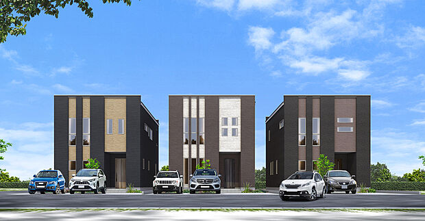 タマタウン一宮奥町　全3区画全体パース