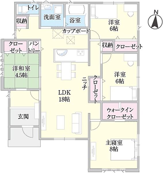 タマタウン吉敷上東1号地　間取り図