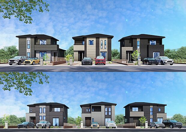 街並完成予想図
ゆとりのある敷地で理想のマイホームが叶います。どの敷地も日当たりが良く明るい区画です。日当たりや間取りなど是非現地でご体感ください!