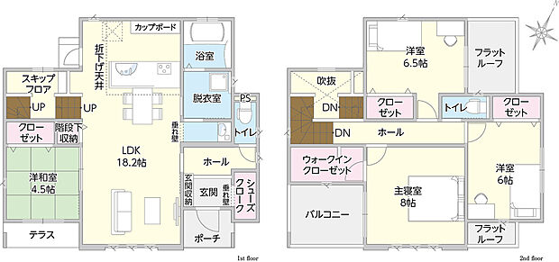 タマタウン富田西1号地　間取り図