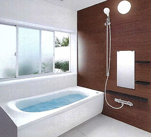 【浴室】TOTO
浴室乾燥機つきです。
暖房、換気、衣類乾燥、涼風の4つの機能。
カラリ床とお掃除し易い排水口、魔法びん浴槽仕様です。
※画像はイメージです