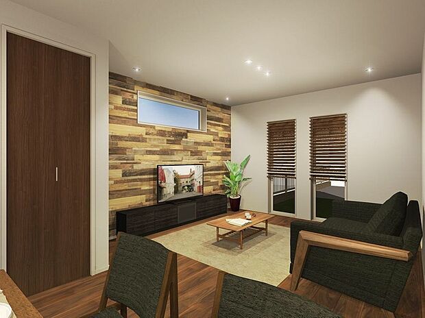 【リビング】高級感のあるフロアはお掃除もしやすく人気のフロア。家族が集まる憩いの場のリビングは、随所に窓を設けており、日当たり・通風良好です。(画像はイメージです。)