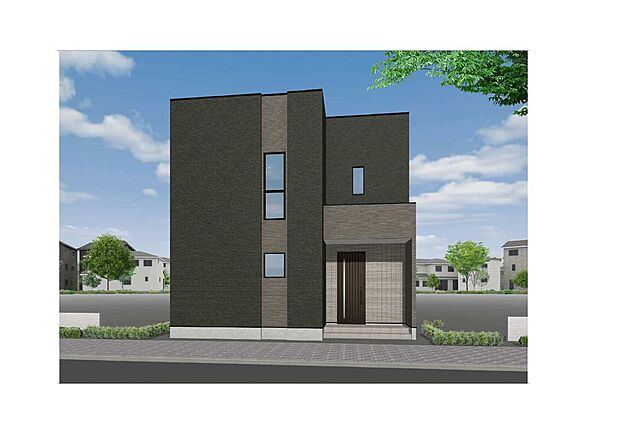 【2号地外観】【2号地】
デザイン性を確保しながら、家族のプライバシー性と採光性を両立する窓を採用しています。シンプルな外観は年代問わず、飽きの来ない長く愛されるデザインです。