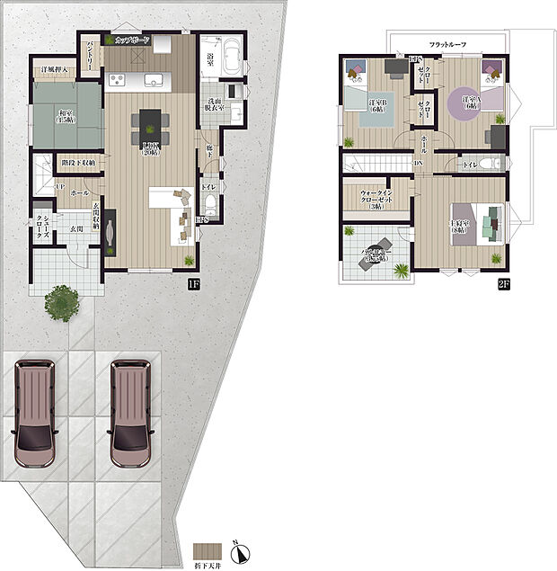 【4LDK】※土地面積:215.83m2にはセットバック部分22.08m2も含みます。