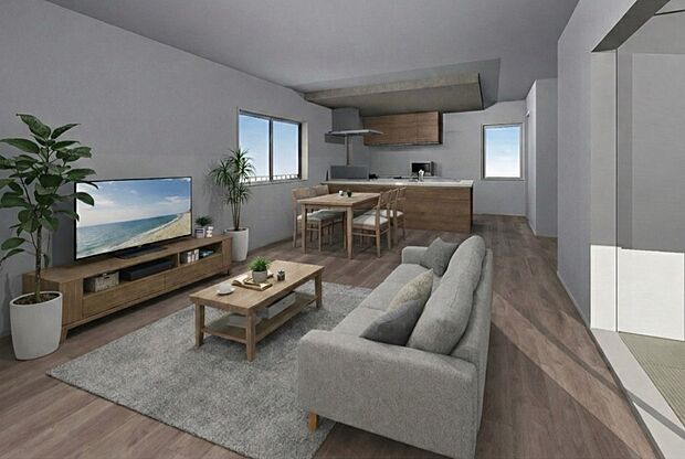 【タマタウン平井IV2号地 内観パース】※家具はCGによるイメージです。