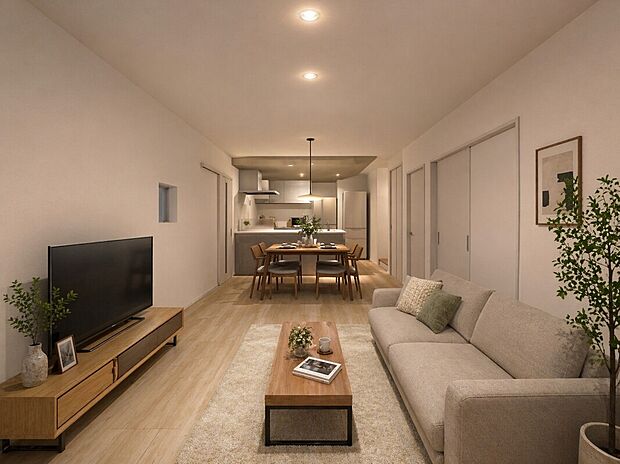 【タマタウン平井V1号地　内観パース】※家具はCGによるイメージです。