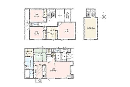家族団らんの広々約18帖のLDK。
家族との会話も弾む対面式ペニンシュラキッチン。
ベビーカーなども収納できるシューズクローク。
キッチン側にはパントリースペースとカップボード。 