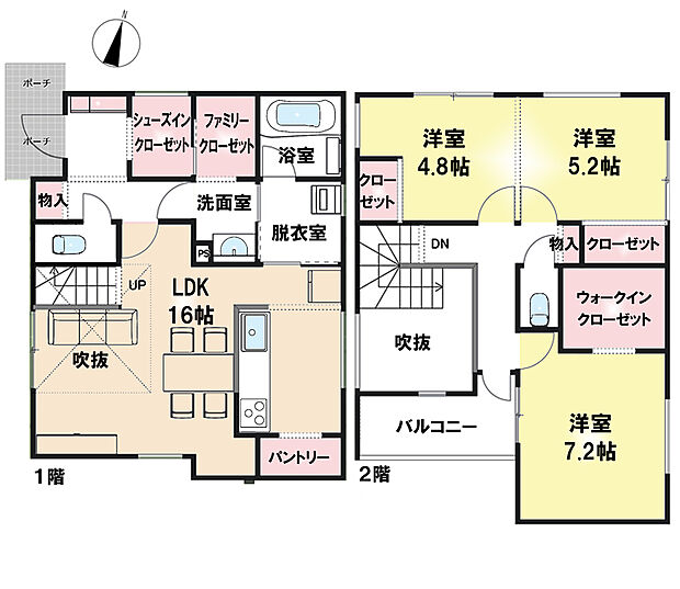 ２LDKから３LDKに変更することも可能です！