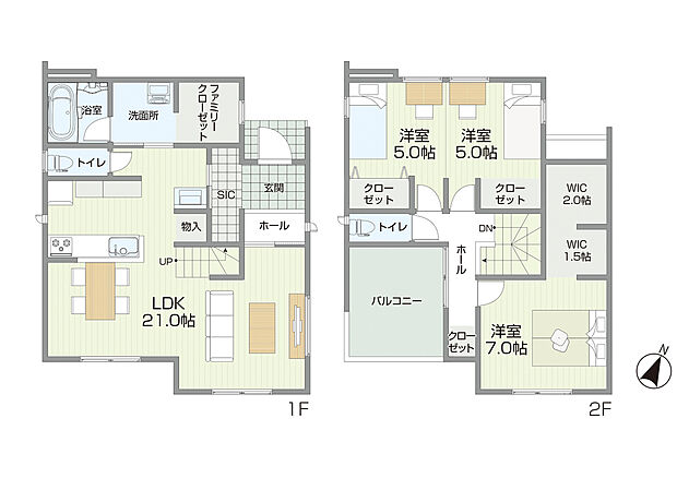 参考：NO.2モデル棟間取り図