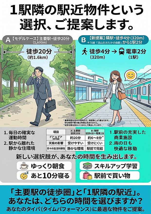1駅「隣」の徒歩4分という選択。