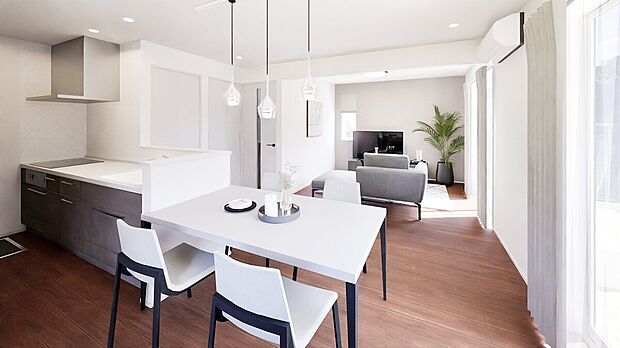 【８号地 参考プランの内観パース】あくまでもイメージとなります。
家具や照明は、価格に含まれません。