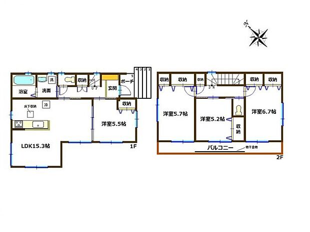 間取り図 資料請求や現地見学、お気軽にお問い合わせください。