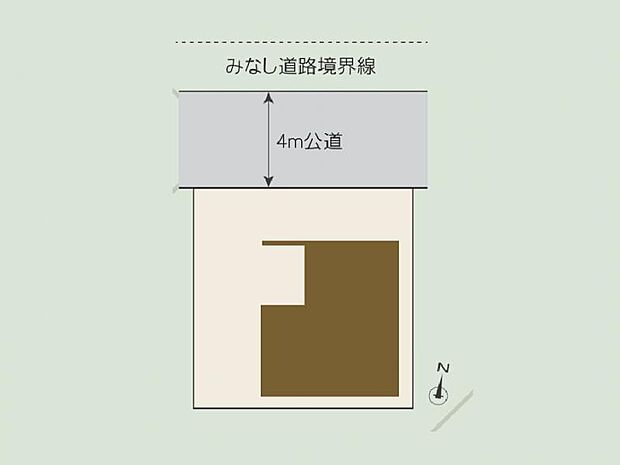 北側公道に面した落ち着きある住環境。道路からの視線を遮り、プライベートな居住空間を実現しやすい区画です。前面4m道路につき、お車の出し入れもスムーズ。安定した形状の地型で土地を有効活用できます。