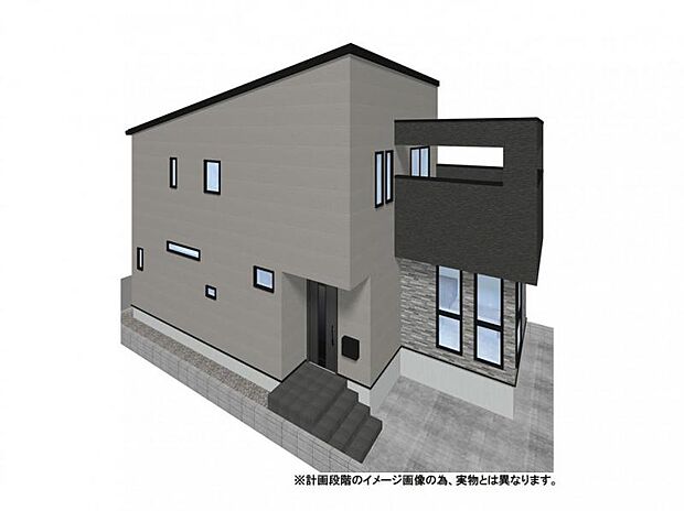【外観イメージパース】家事効率をぐっと高める充実設備が魅力!食洗機やIHクッキングヒーター、雨の日も安心な浴室乾燥機を標準装備した住まい。