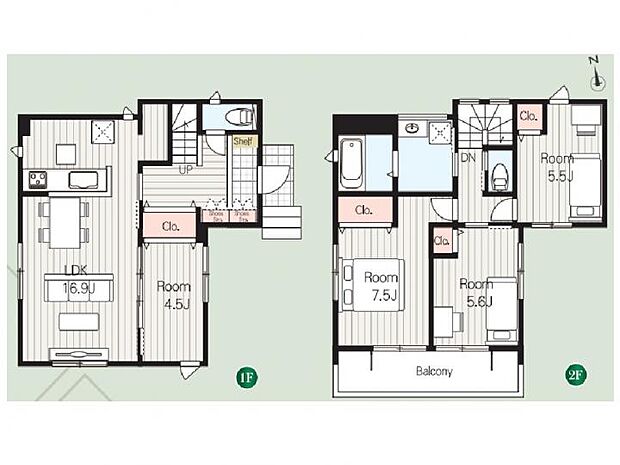 【4LDK】16.9帖のLDKは隣接する洋室と繋げれば大空間に 。2部屋から出入りできるワイドバルコニーや豊富な収納も魅力♪