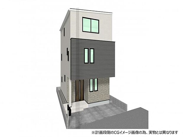 【外観完成イメージ】◆未完成ですが、立地や周辺環境をご確認いただきながらどのような建物が完成するかご説明させていただきます！また合わせて近隣にある同じく当社グループ施工の完成住宅をご案内させていただきます！