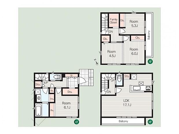 【3LDK】フレキシブル設計で、ライフスタイルの変化に柔軟に対応可能です。大容量のファミリークローゼットや豊富な収納も魅力的な、暮らしやすさを追求した一邸。