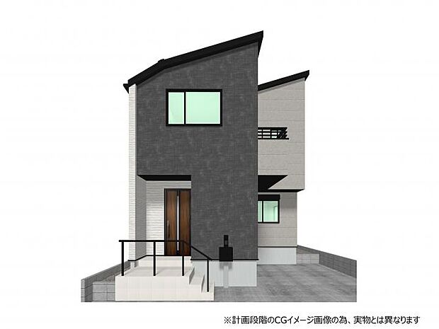 【外観完成イメージ】永大グループ施工住宅 ◆LDK17帖超の広々空間がご家族に上質な寛ぎの時間をもたらします！生活スタイルの変化に合わせて部屋を分けられるフレキシブルルームのあるプラン！