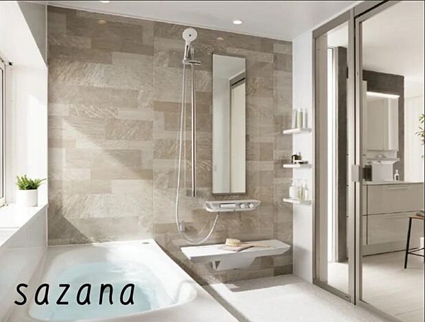 TOTO　システムバス　サザナ　1616サイズ　お掃除らくらくほっカラリ床。お湯張り後　4時間以上たってもあたたかい　魔法びん浴槽