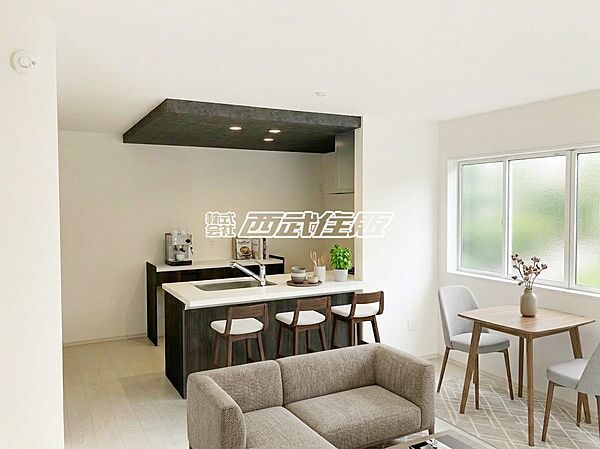 【リビング】インテリアの映える広々としたリビング。（家具はCGです）