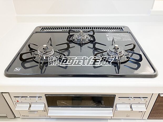 【非公開】【3口ガスコンロ】 グリルも完備!料理の幅が広がります。