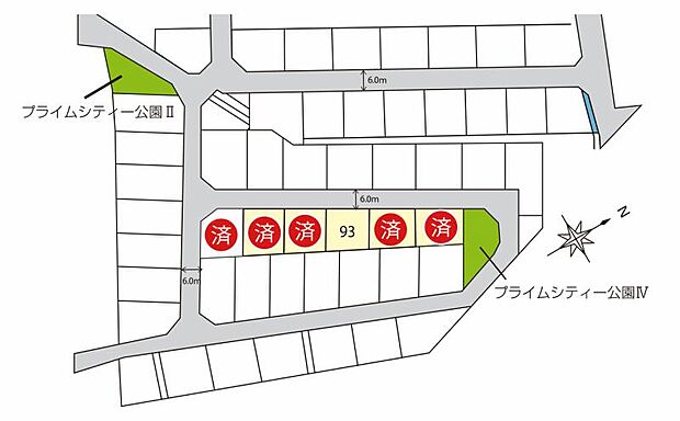 東沼波プライムシティー区画図/残り1区画となりました!