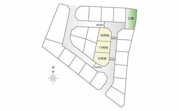 完全4区画の建築条件付き分譲地でございます。全区画、お車2台以上駐車可能なゆとりのある暮らしを実現して頂けます。(完成イメージ図です。)