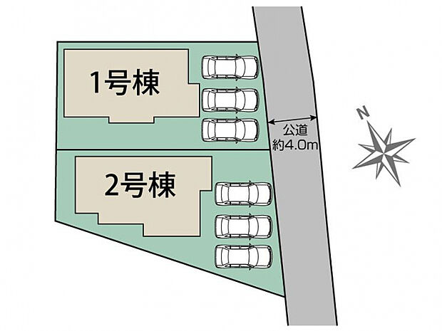 江南市前野町新田北2棟 区画図