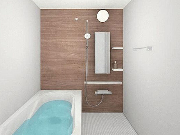 【洗面化粧台「シーライン」】水栓を引き出して使える、お掃除に便利な洗面化粧台。洗面台下には収納を備えています。