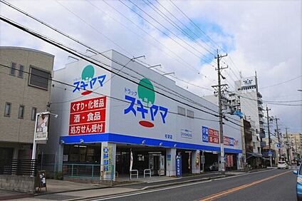 ドラッグスギヤマ杉栄店 302m