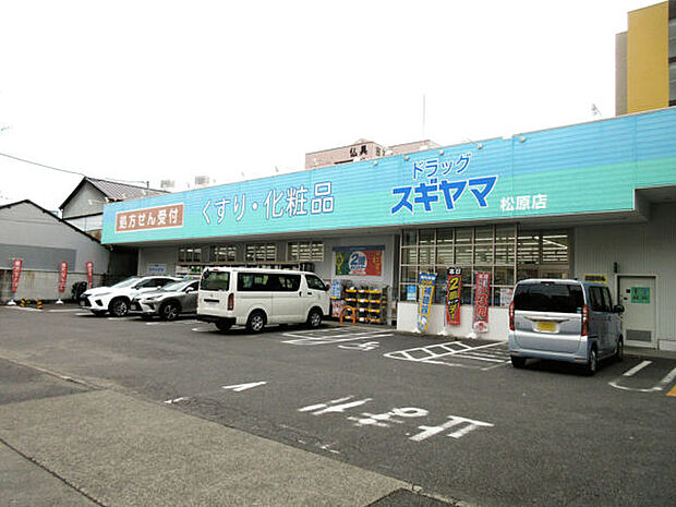 ドラッグスギヤマ松原店（約682m）