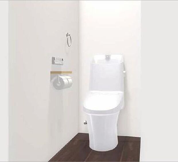 【【トイレ】】トイレは各階に設置し、朝の混雑を緩和。フチの無い便器や、シームレスなタンク上手洗いなど、お手入れのしやすさにもこだわっています。