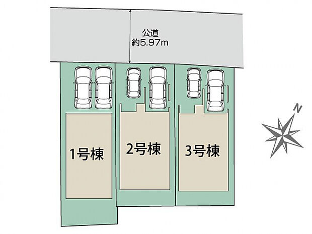 尼崎市南武庫之荘10丁目3棟 区画図