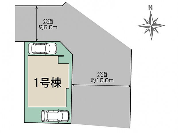 春日井市気噴町北2丁目1棟 区画図