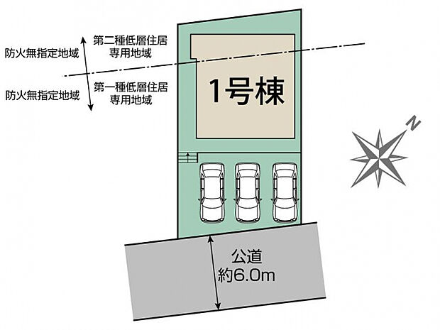 野田市日の出町2期1棟 区画図